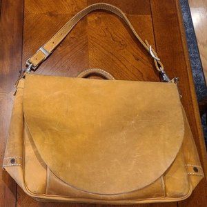 The J. Peterman Company Counterfeit Mailbag Suede Leather No. 1005 Vintage 80s